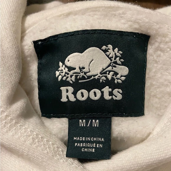 Roots White Hoodie, Size M - Picture 3 of 3
